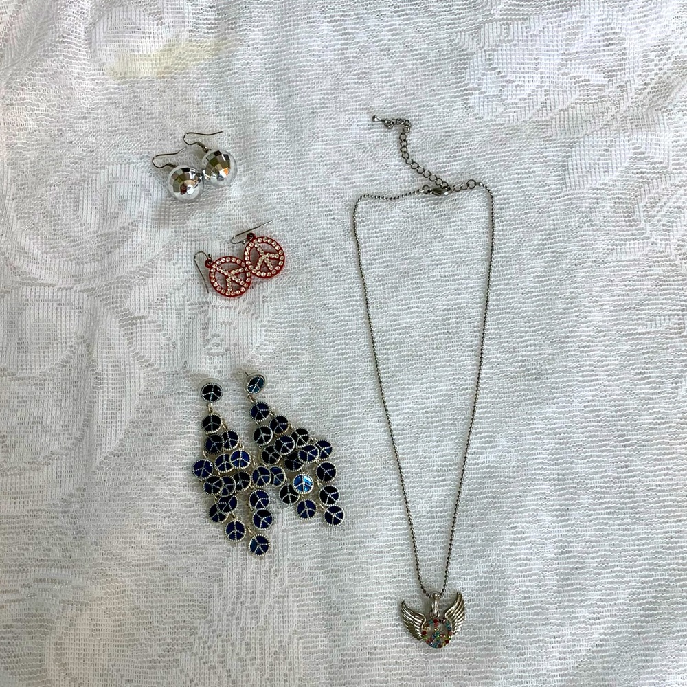 Peace sign jewelry bundle